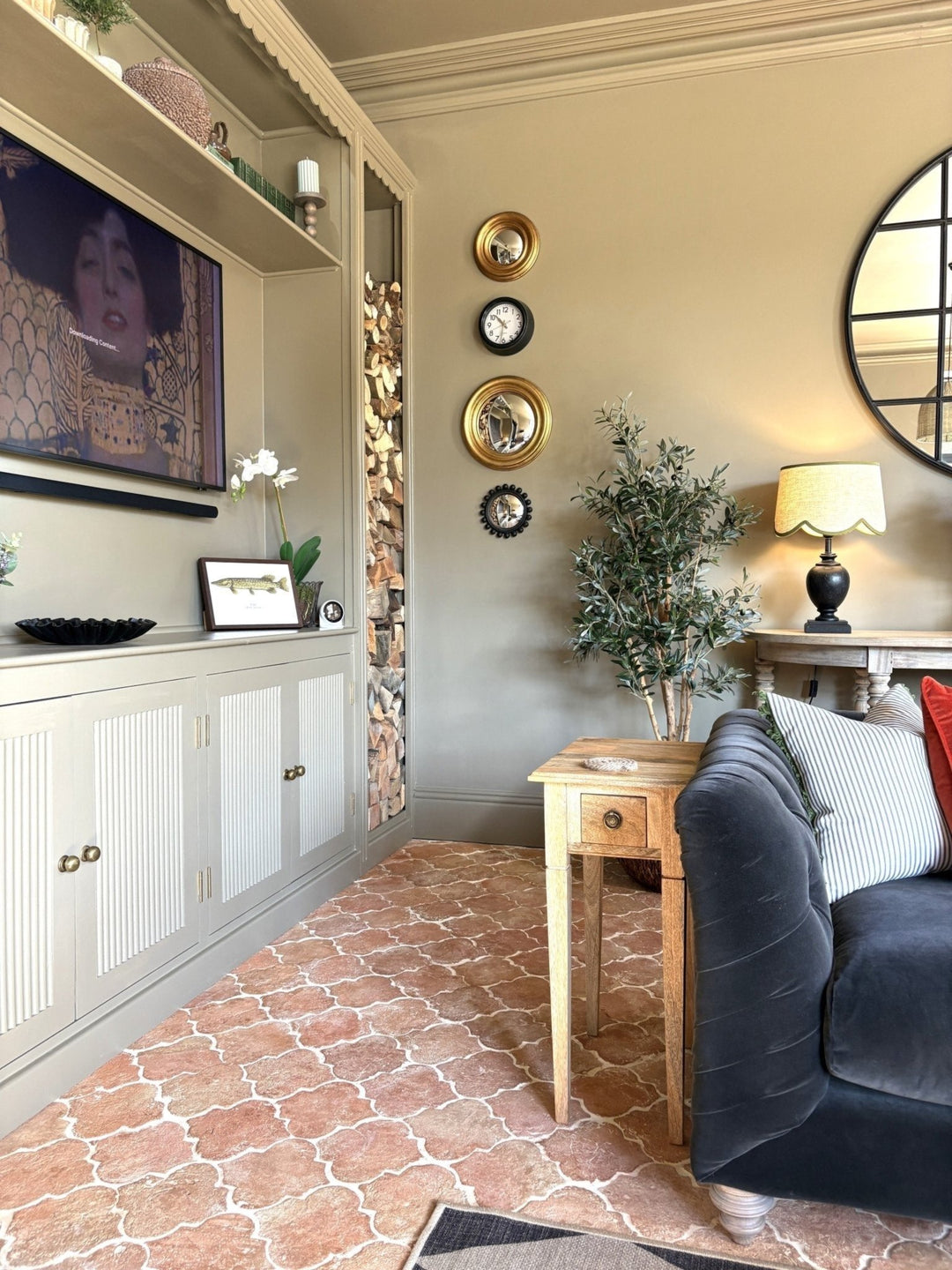 Saint Martin Pale Terracotta Arabesque Tiles 21 x 20 x 2cm