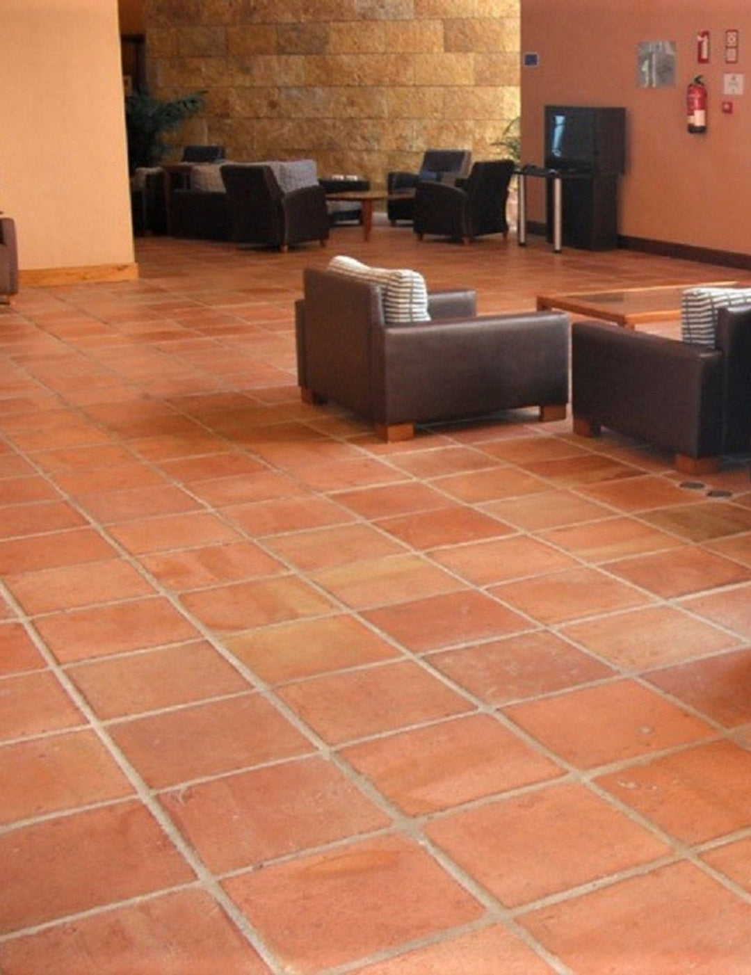 Rustic Terracotta Square Tiles 30 x 30 x 2.3cm - Baked Earth