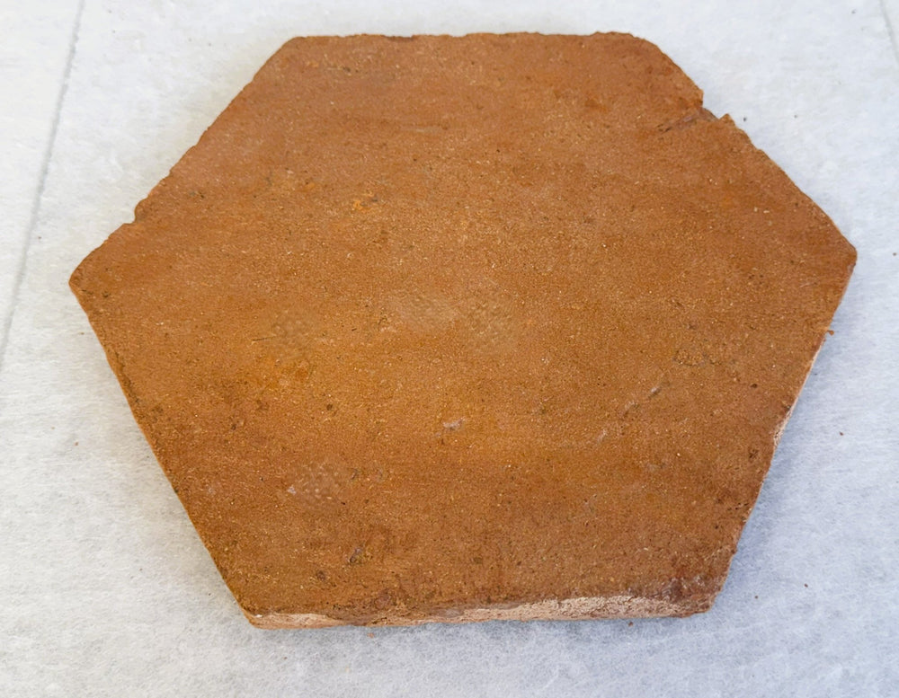Saint Martin Pale Presealed Terracotta Hexagonal Tiles 20 x 20 x 2cm - Baked Earth