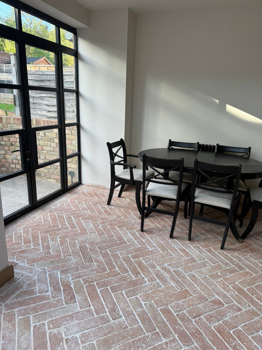 Saint Martin Pale Terracotta Parquet Thin Tiles 7.5 x 30 x 1cm - Baked Earth