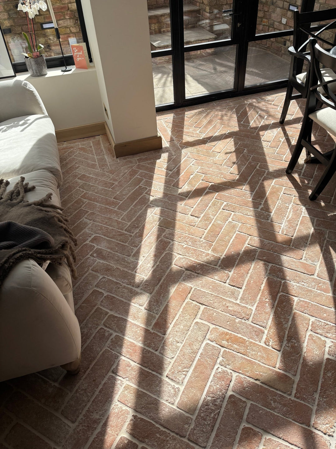 Saint Martin Pale Terracotta Parquet Thin Tiles 7.5 x 30 x 1cm - Baked Earth