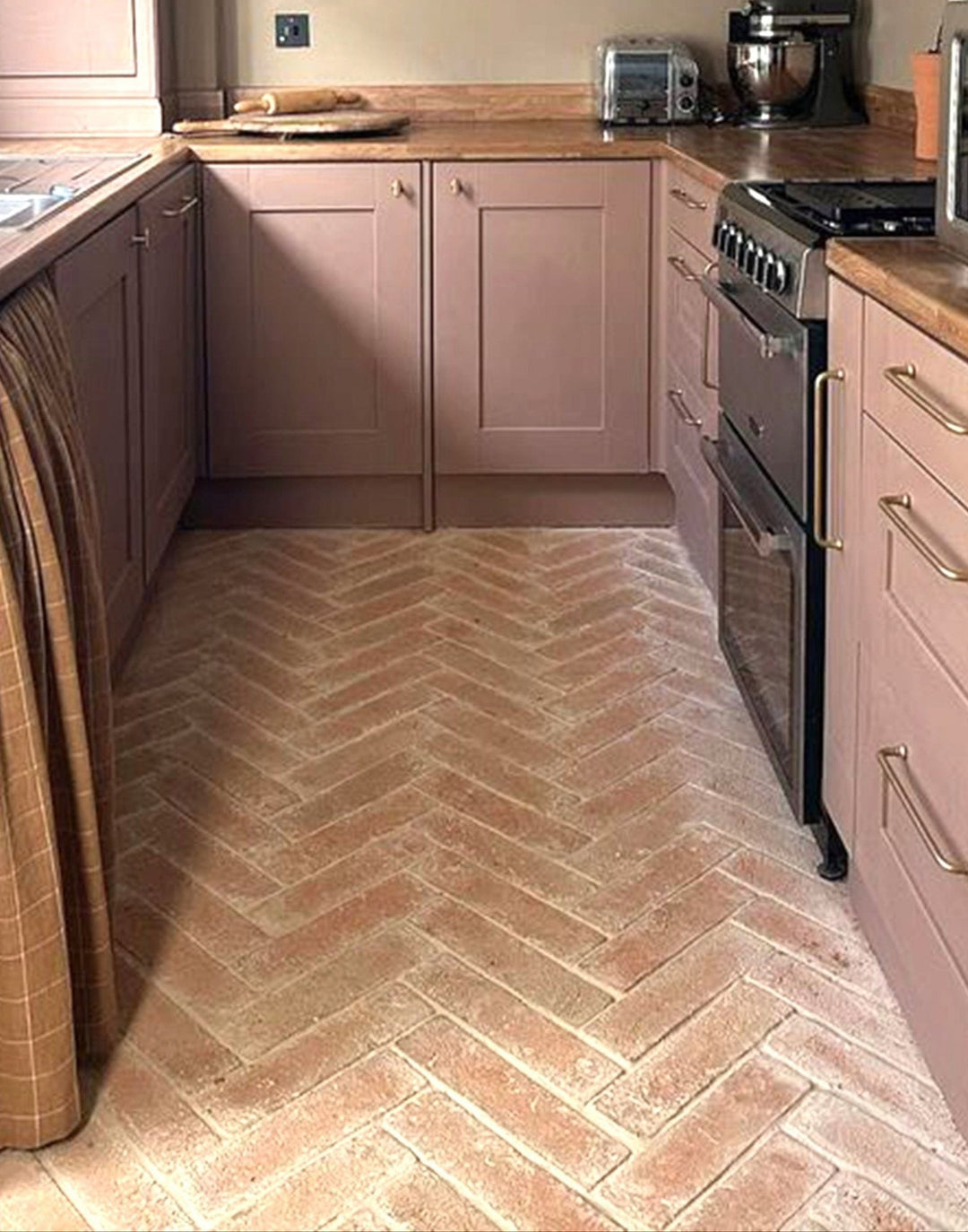 Saint Martin Terracotta Parquet Thin Tiles 8 x 32 x 1.5cm - Baked Earth