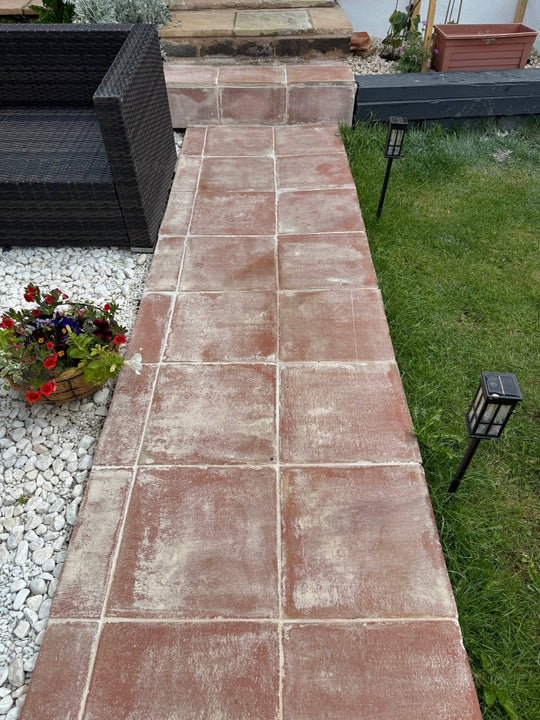 Spanish Unsealed Terracotta Square Tiles 40 x 40 x 2.3cm - Baked Earth