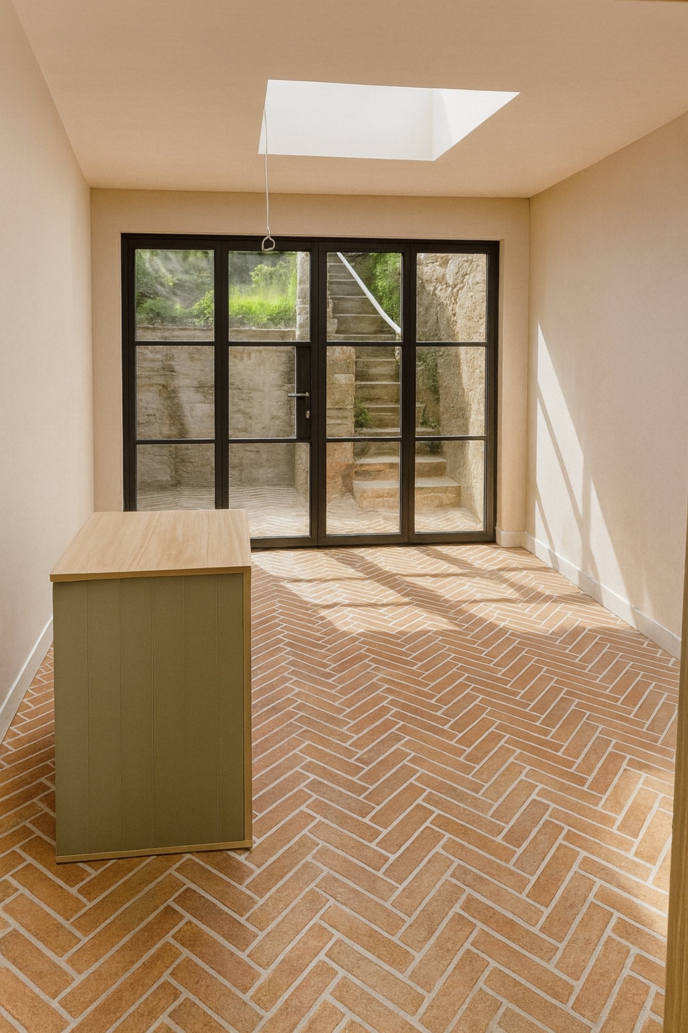 A Beautiful Finish with Our Saint Martin Pale Terracotta Parquet Thin Tiles - Baked Earth