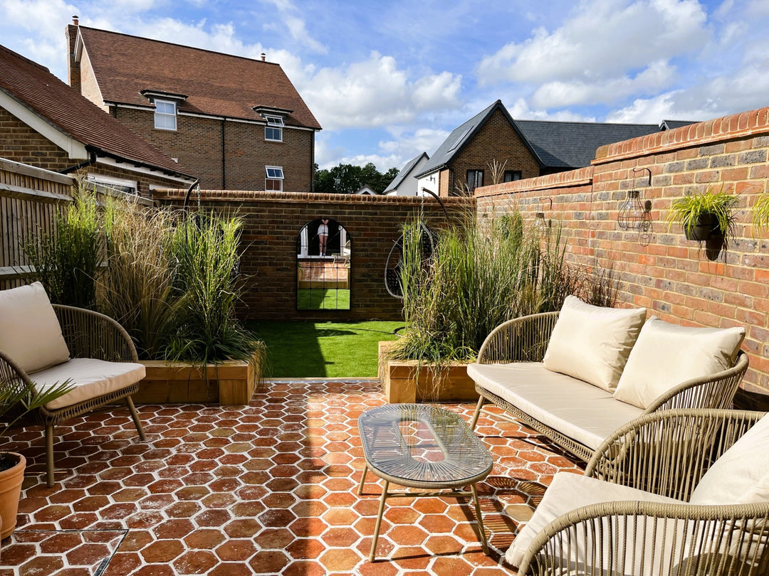 Rustic Hexagonal Terracotta Tiles 150x150x20mm