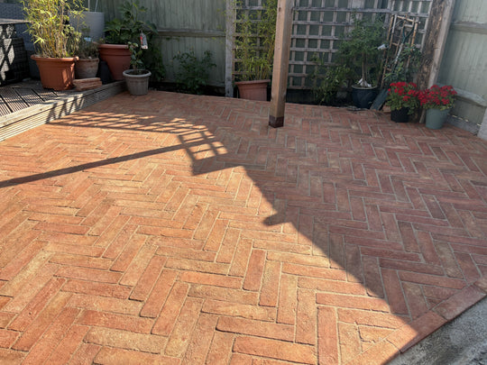 Baked Earth Rustic Outdoor Terracotta Parquet 8 × 32 × 3cm