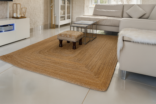 Sonali (Golden) Braided Jute Rug – 200 × 300 cm