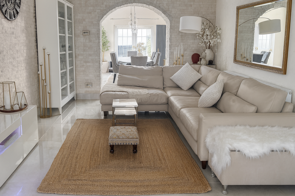 Sonali (Golden) Braided Jute Rug – 200 × 300 cm