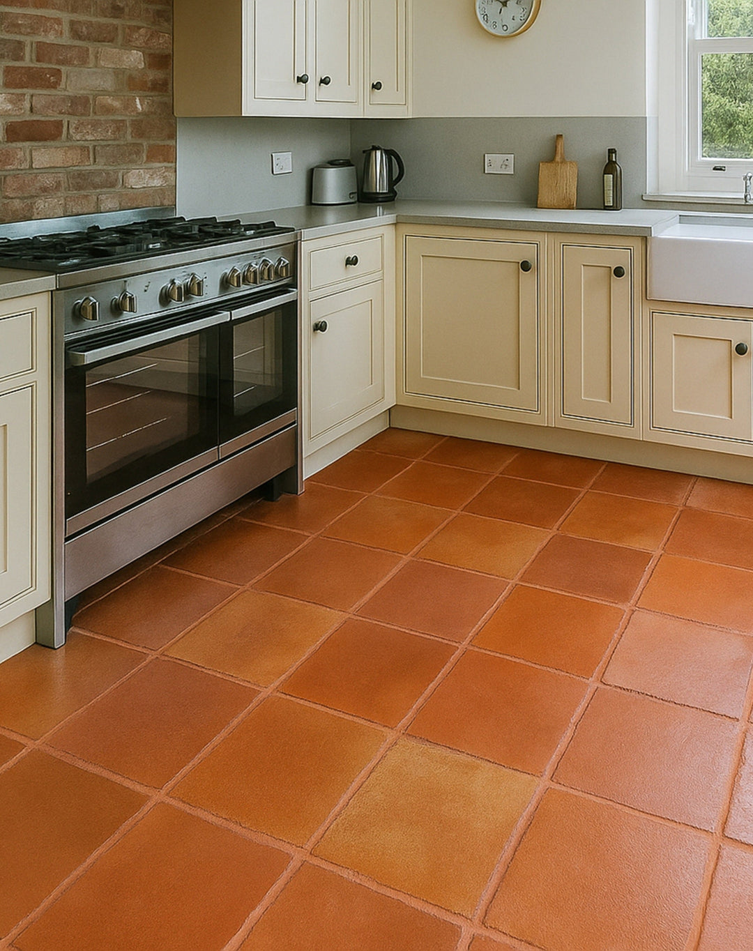 Spanish Rustic Presealed Terracotta Tiles 40 x 40 x 2.3cm