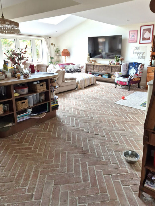 Saint Martin Pale Terracotta Parquet Tiles 7.5 x 30.5 x 2cm – 25m² Pallet Deal £59.95m²