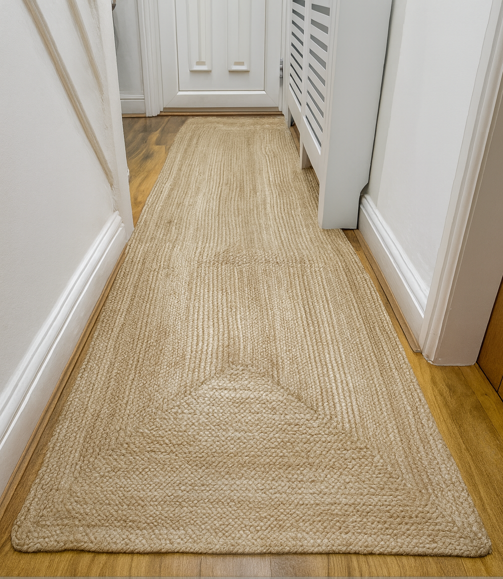 Sonali (Golden) Braided Jute Runner – 80 × 300 cm