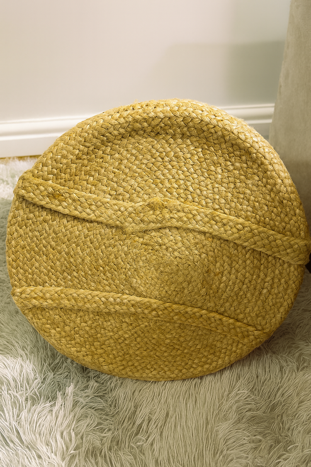 Sonali (Golden) Braided Jute Laundry Basket – Large