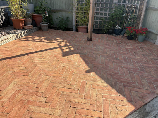 Baked Earth Rustic Outdoor Terracotta Parquet 8 × 32 × 3cm - Baked Earth