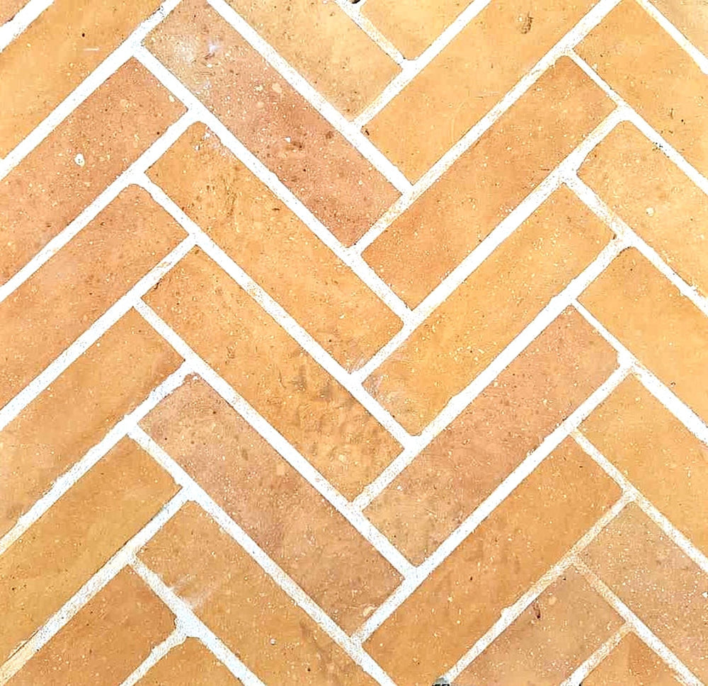 Belgravia Cream Beige Terracotta Parquet Tiles 7.5 x 30 x 1.2cm - Baked Earth