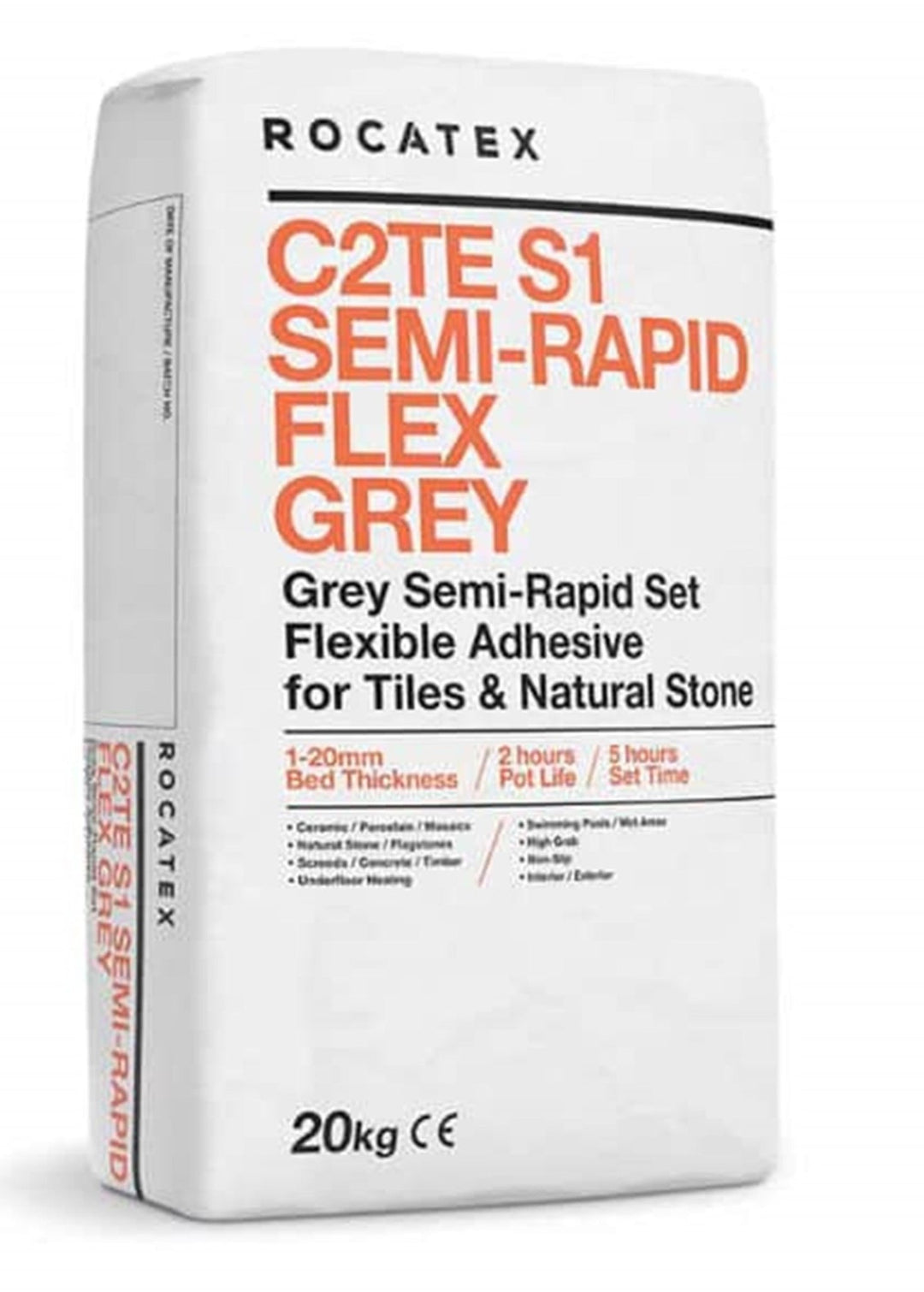 C2TE S1 Semi - Rapid Flex Grey 20kg - Baked Earth