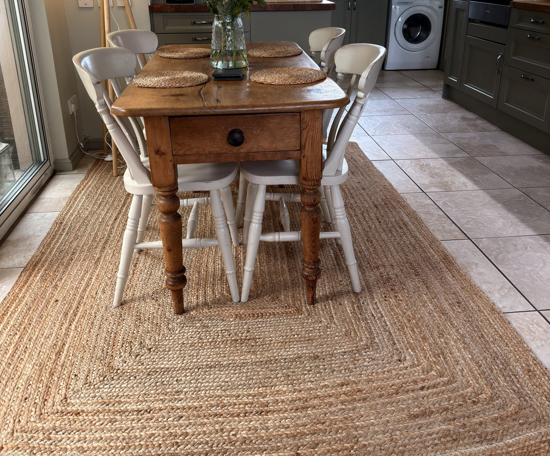 Golden Braided Jute Rug 170 x 240 cm - Baked Earth