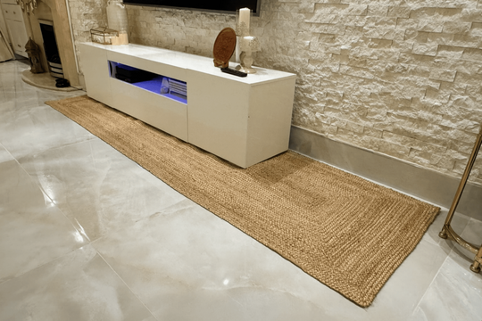 Golden Braided Jute Runner 80 x 300 cm - Baked Earth