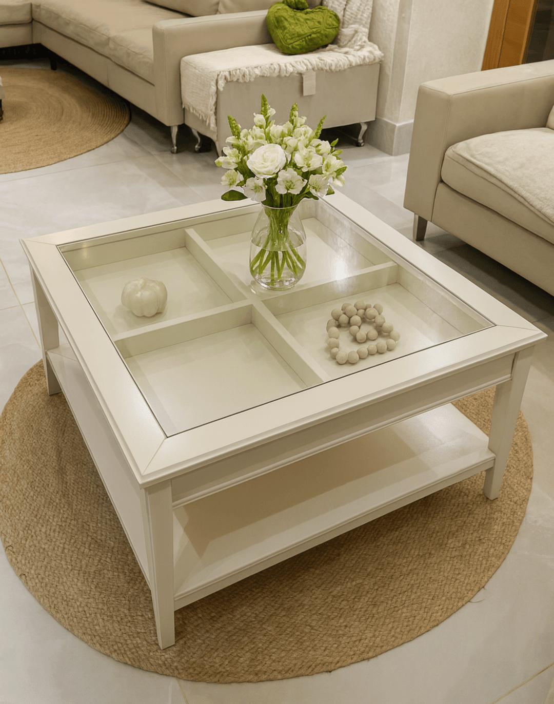 Golden Braided Round Jute Rug – 150 cm - Baked Earth