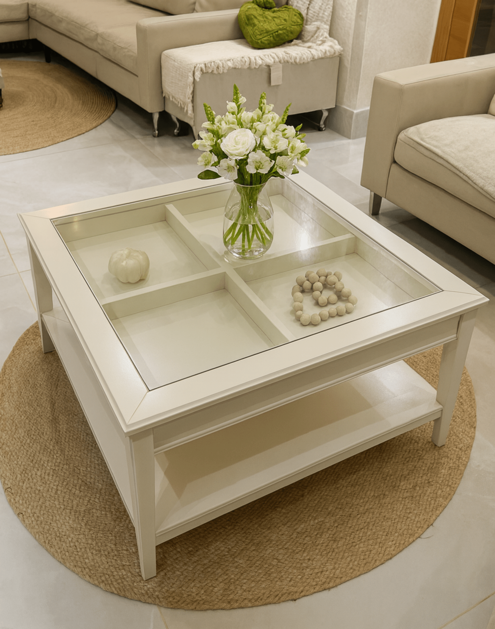 Golden Braided Round Jute Rug – 150 cm - Baked Earth