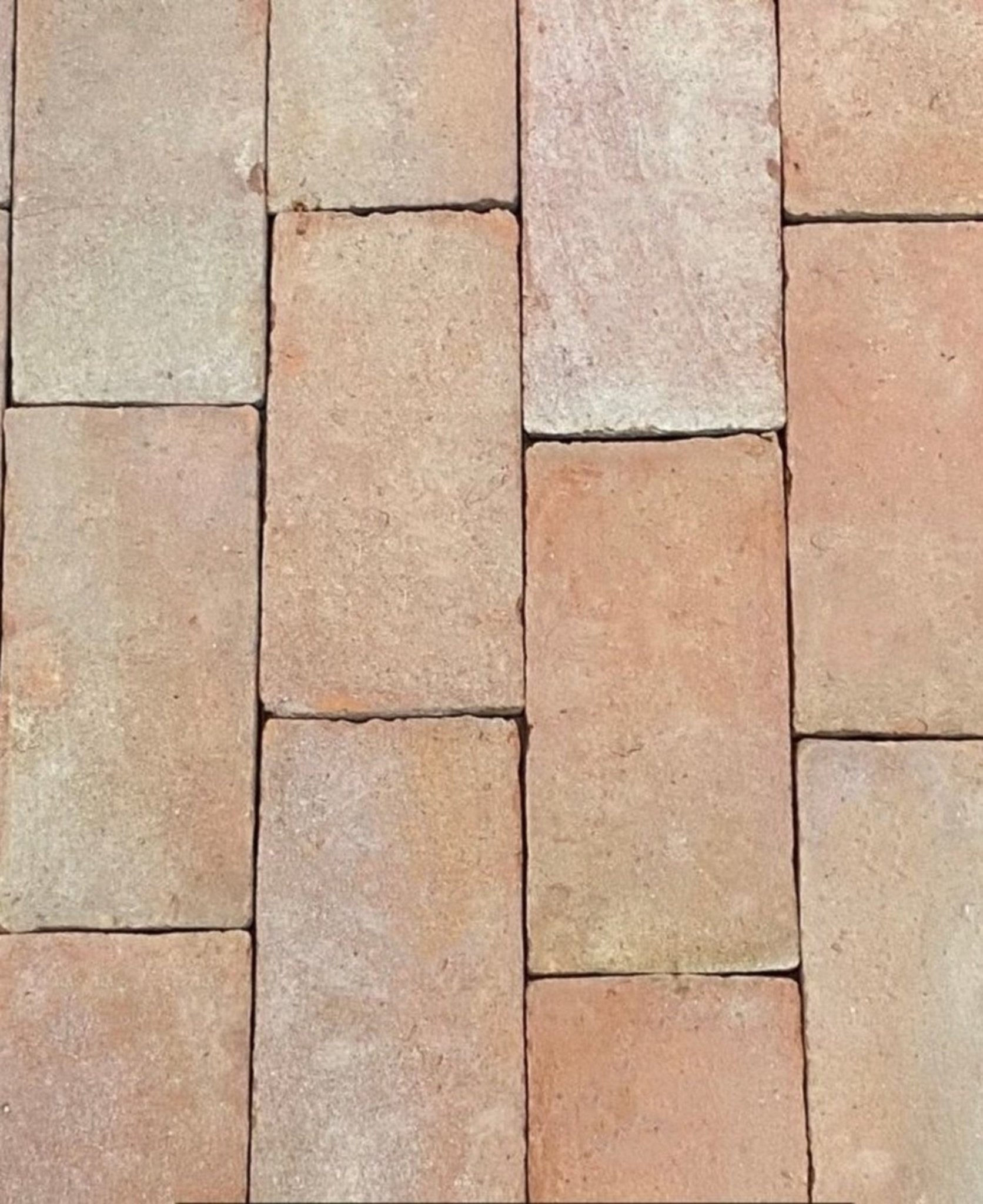 Pale Terracotta Brick Tiles 12 x 24 x 2cm (Pallet 25m2) - Baked Earth