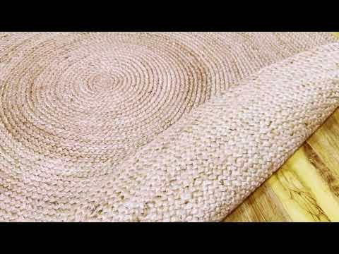 Sonali (Golden) Braided Round Jute Rug – 200 cm