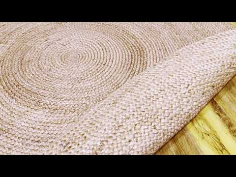 Sonali (Golden) Braided Round Jute Rug – 150 cm