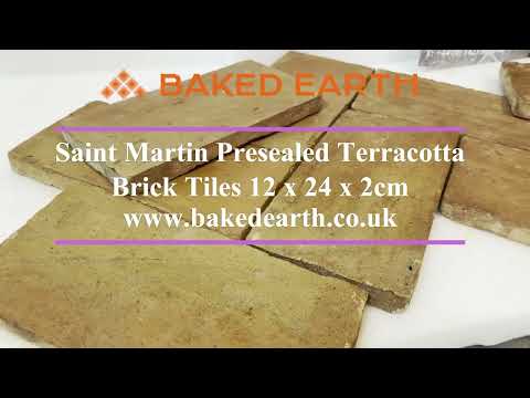 Saint Martin Pale Presealed Terracotta Brick Tiles 12 x 24 x 2cm