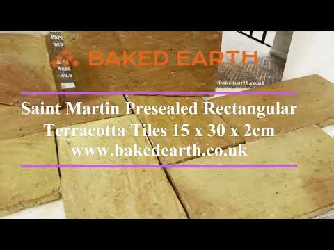 Saint Martin Pale Presealed Terracotta Rectangular Tiles 15 x 30 x 2cm