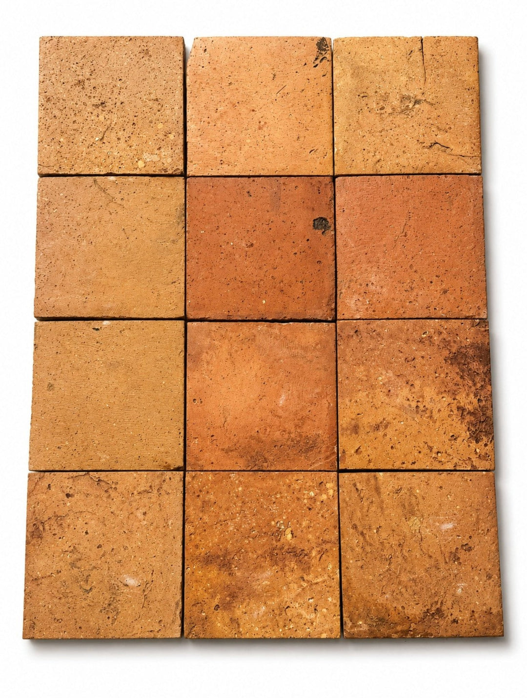 Reclaimed Terracotta Floor Tiles – Pre-Sealed 15 × 15 × 1.5 cm - Baked Earth