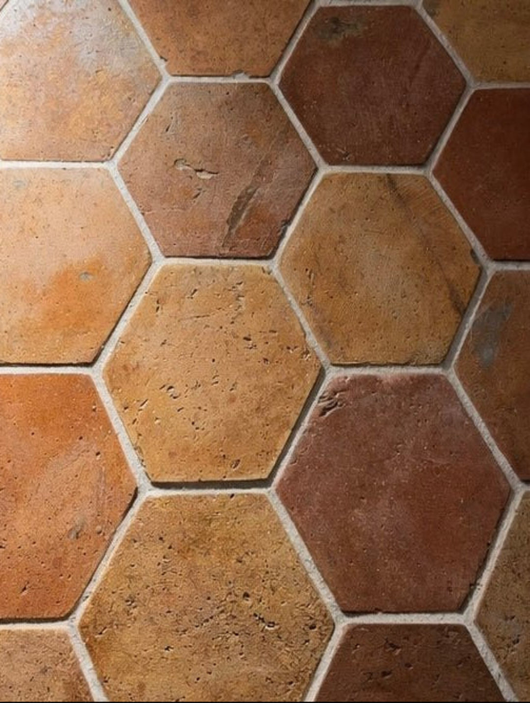 Reclaimed Terracotta Hexagonal Tile 15 × 17 x 1.5cm - Baked Earth