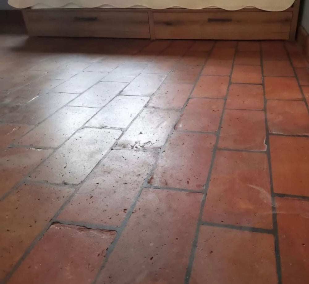 Reclaimed Terracotta Rectangular Floor Tiles – Pre - Sealed 15 × 30 × 2 cm - Baked Earth