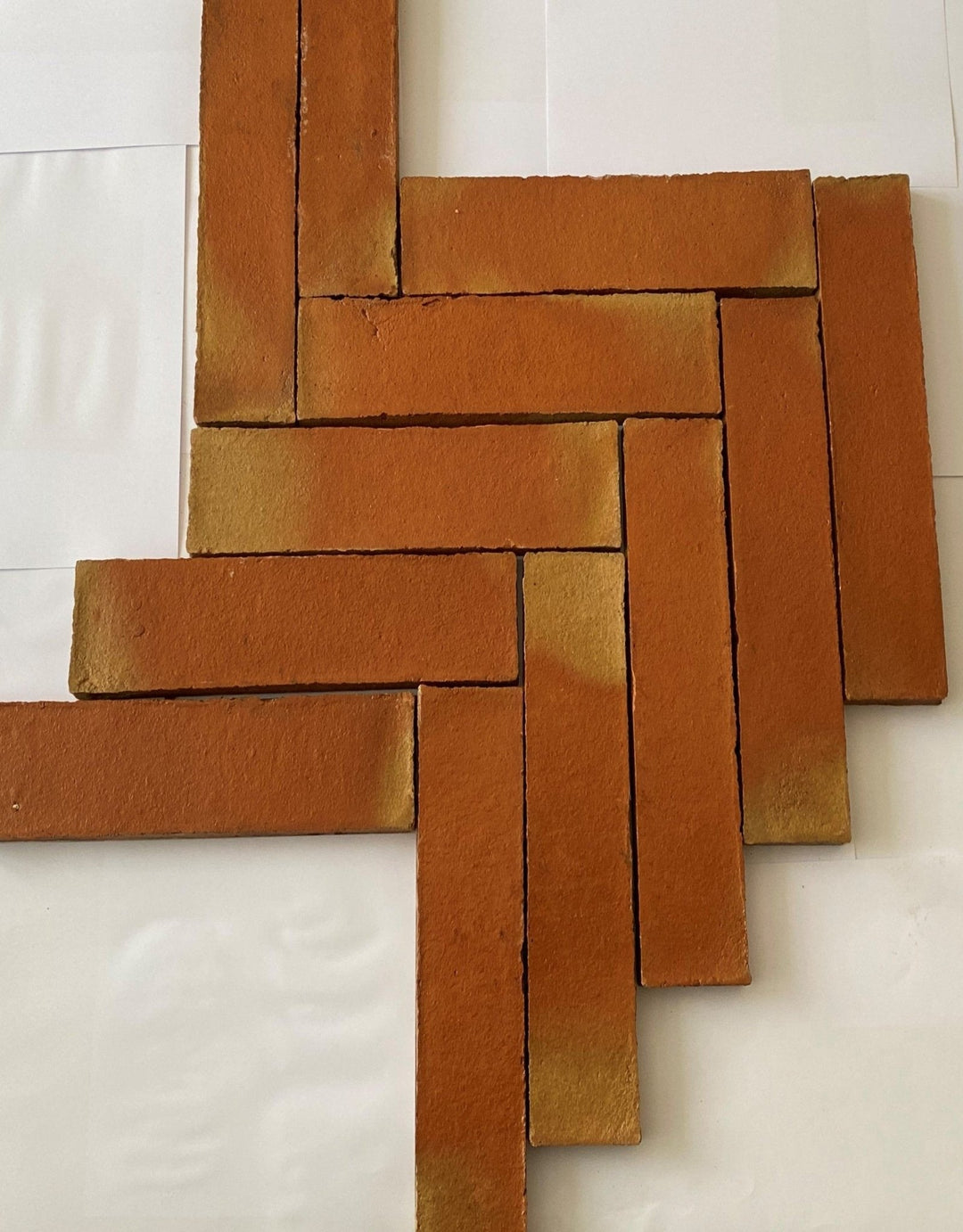 Rustic Presealed Terracotta Parquet Thin Tiles 7.5 x 30 x 1cm (pallet 20m2) - Baked Earth