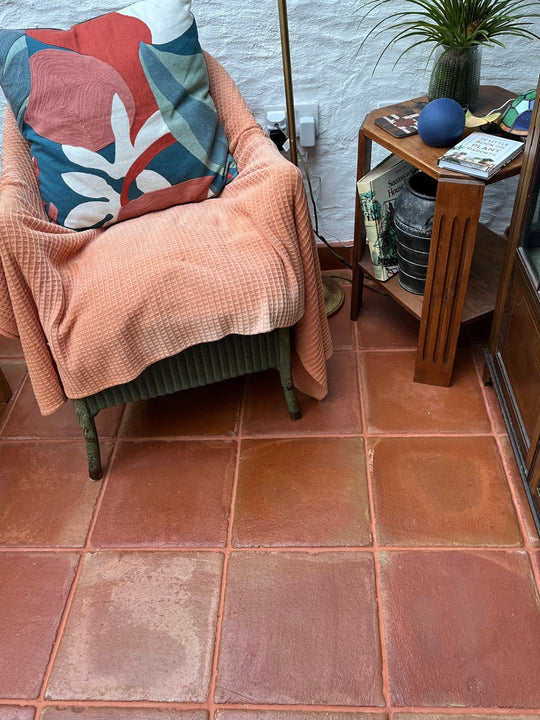 Rustic Presealed Terracotta Tiles 30 x 30 x 2.3cm - Baked Earth