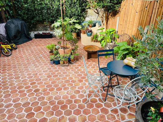 Rustic Terracotta Hexagonal Tiles 20 x 20 x 2cm - Baked Earth