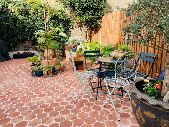 Rustic Terracotta Hexagonal Tiles 20 x 20 x 2cm - Baked Earth