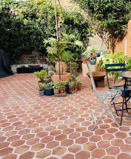 Rustic Terracotta Hexagonal Tiles 20 x 20 x 2cm - Baked Earth