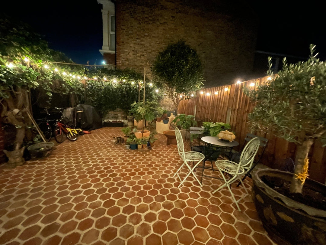 Rustic Terracotta Hexagonal Tiles 20 x 20 x 2cm - Baked Earth