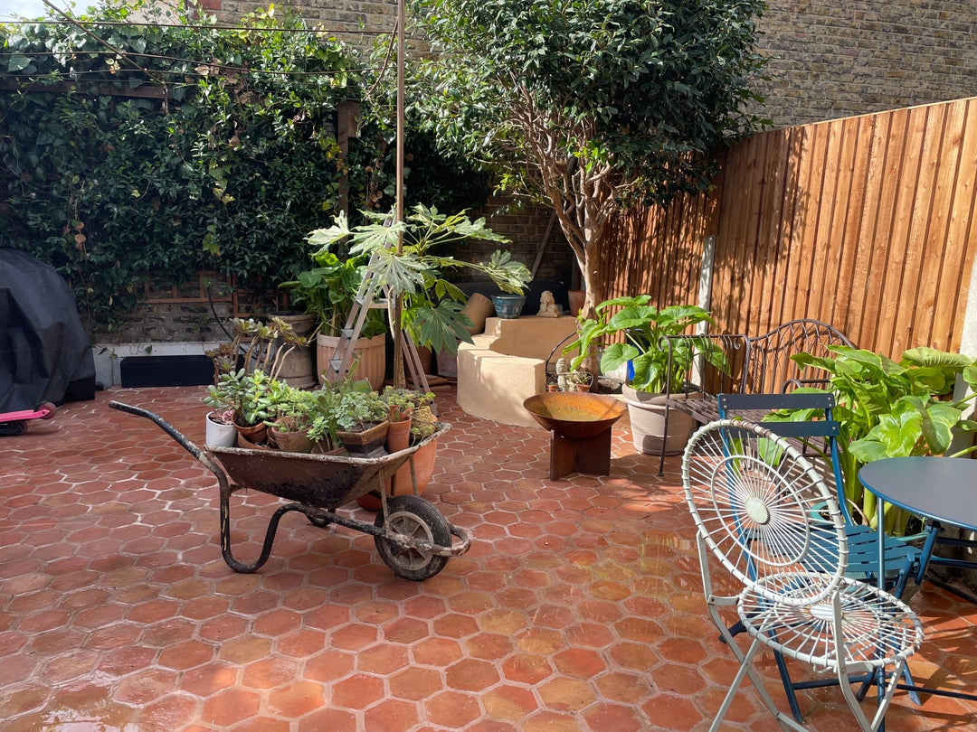 Rustic Terracotta Hexagonal Tiles 20 x 20 x 2cm - Baked Earth