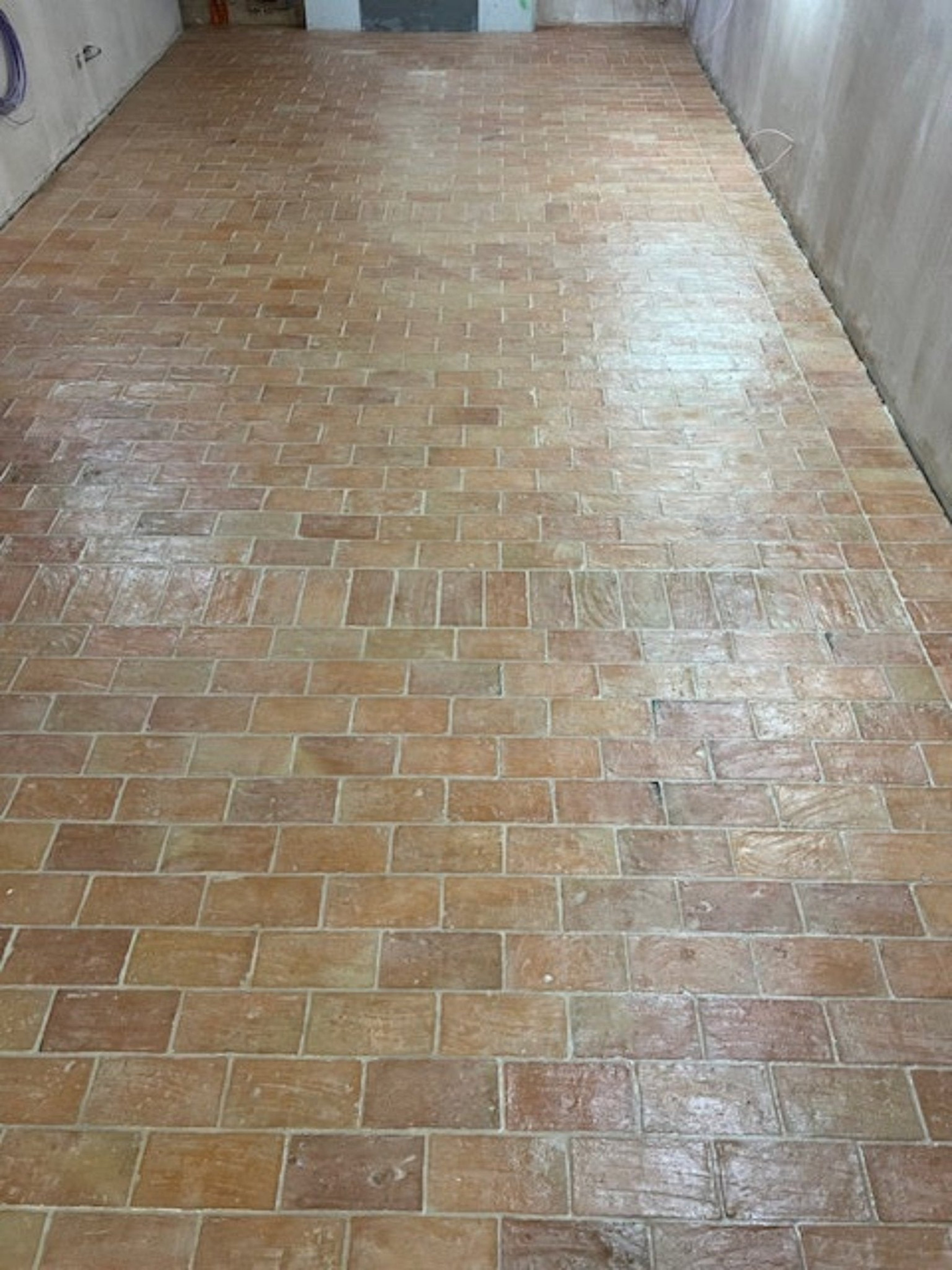 Saint Martin Pale Presealed Terracotta Brick Tiles 12 x 24 x 2cm - Baked Earth