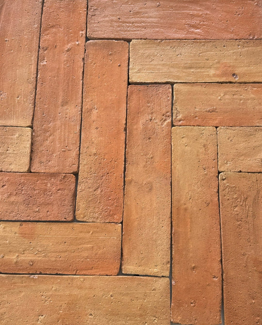 Saint Martin Pale Presealed Terracotta Parquet Tiles 7.5 x 30.5 x 1cm - Baked Earth
