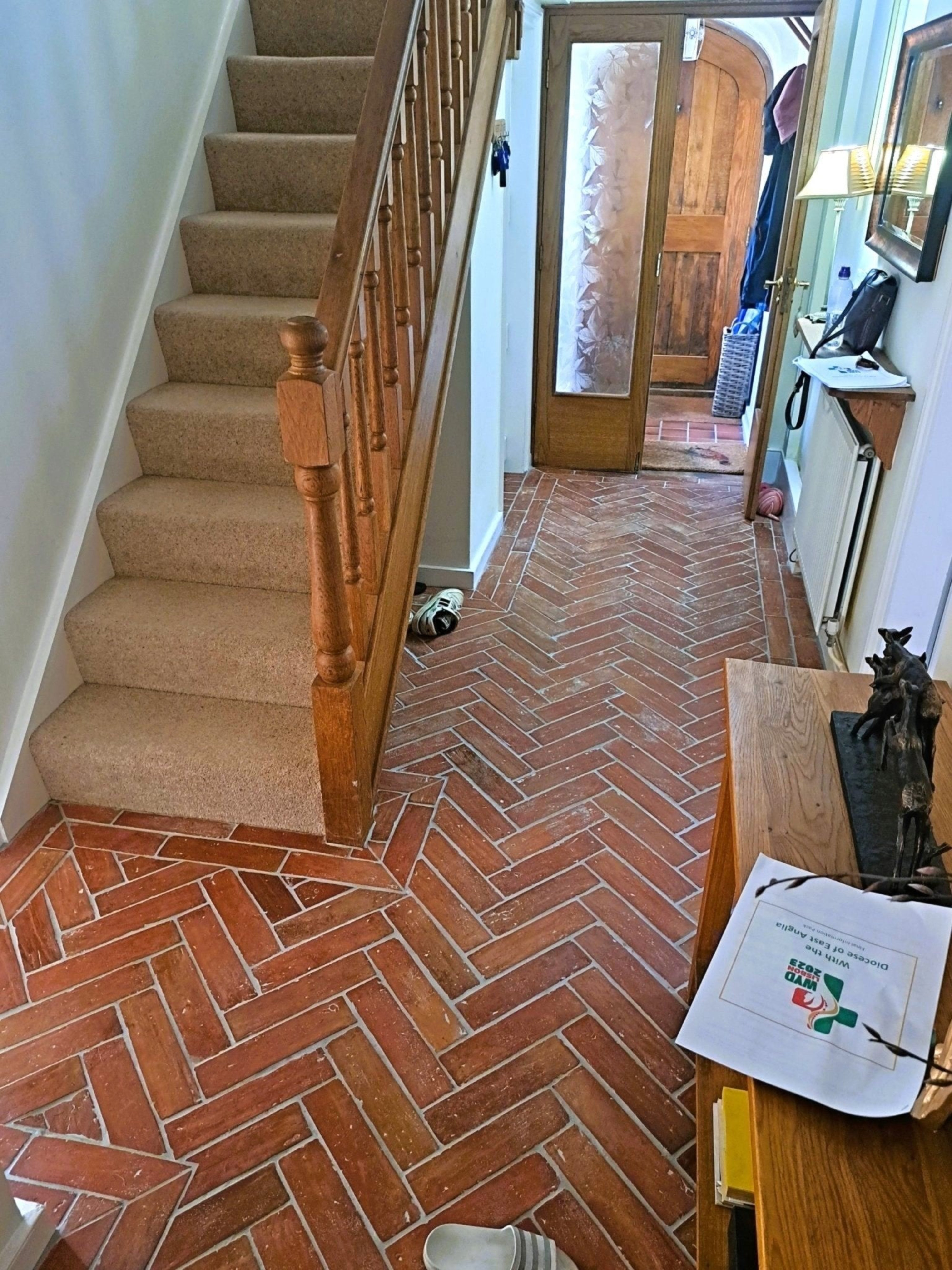Saint Martin Pale Presealed Terracotta Parquet Tiles 7.5 x 30.5 x 2cm - Baked Earth