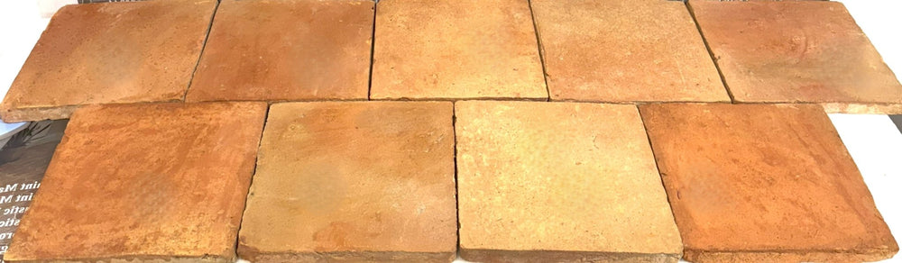 Saint Martin Pale Presealed Terracotta Square Tiles 25 x 25 x 2cm - Baked Earth