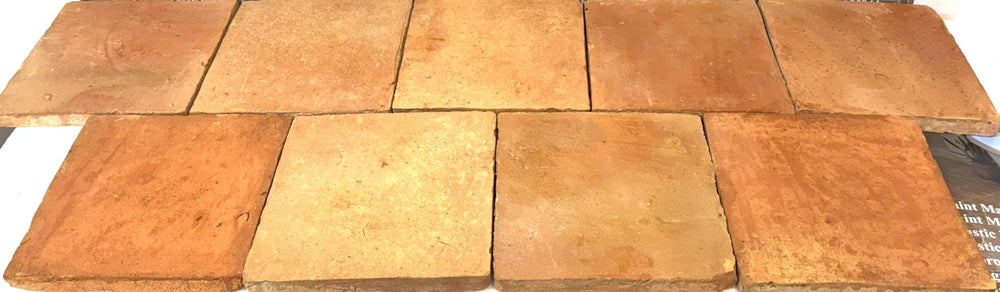 Saint Martin Pale Presealed Terracotta Square Tiles 30 x 30 x 2cm - Baked Earth