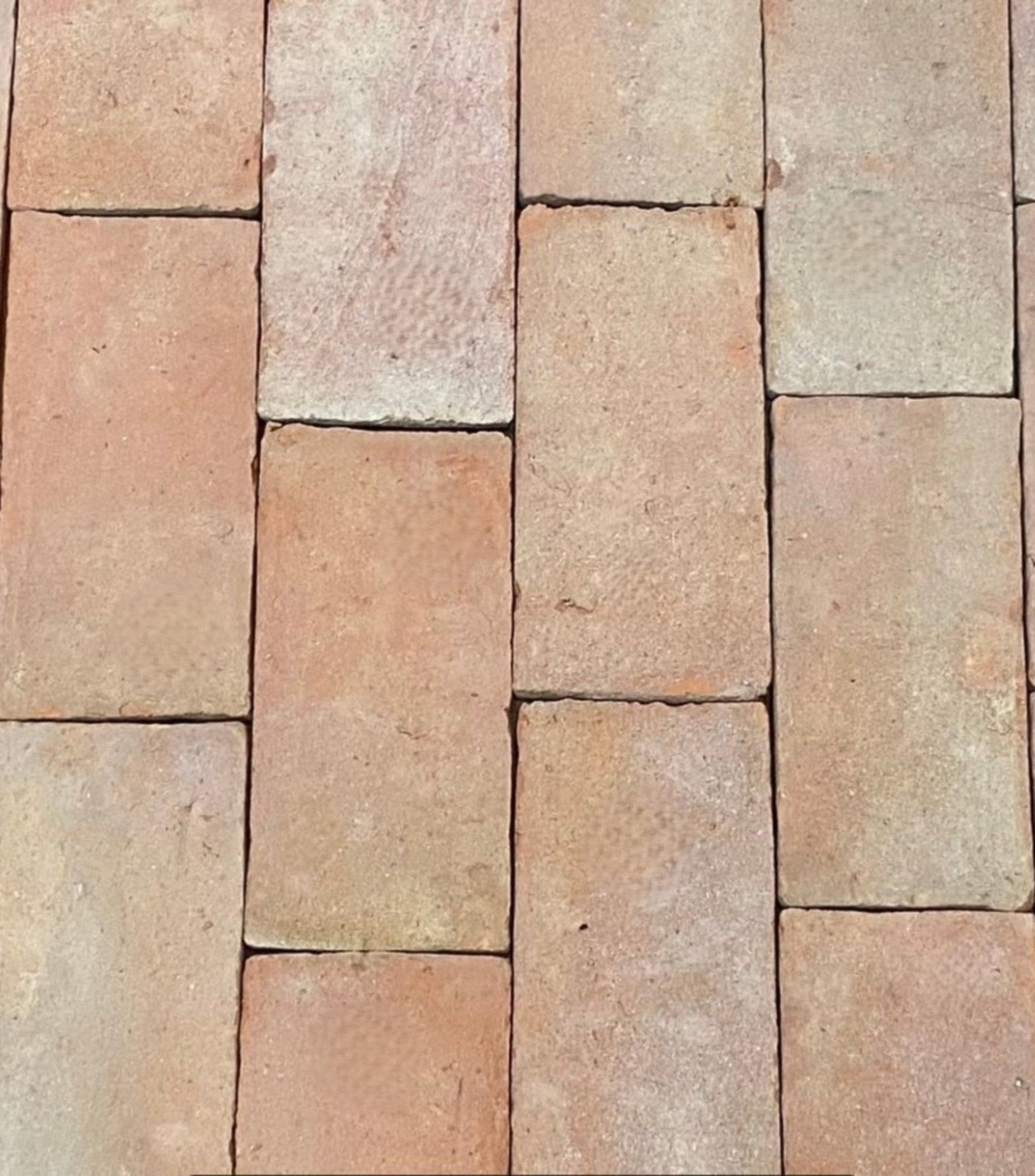 Saint Martin Pale Terracotta Brick Tiles 12 x 24 x 2cm - Baked Earth