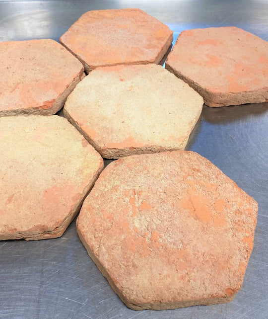 Saint Martin Pale Terracotta Hexagonal Tiles 15 x 15 x 2cm - Baked Earth