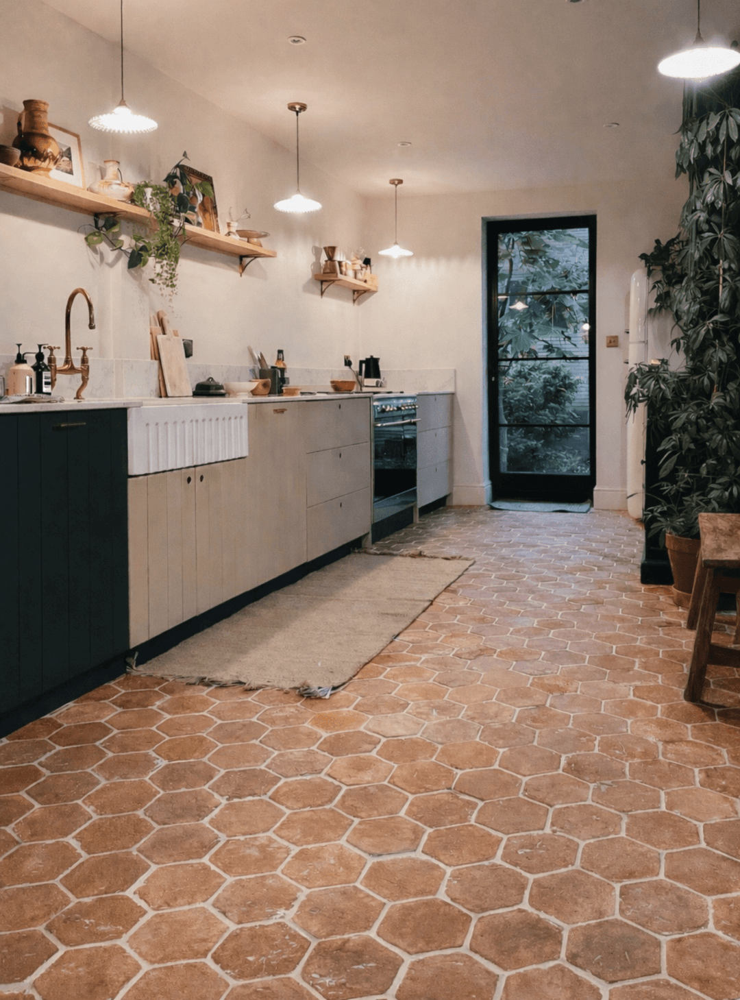 Saint Martin Pale Terracotta Hexagonal Tiles 15 x 15 x 2cm - Baked Earth