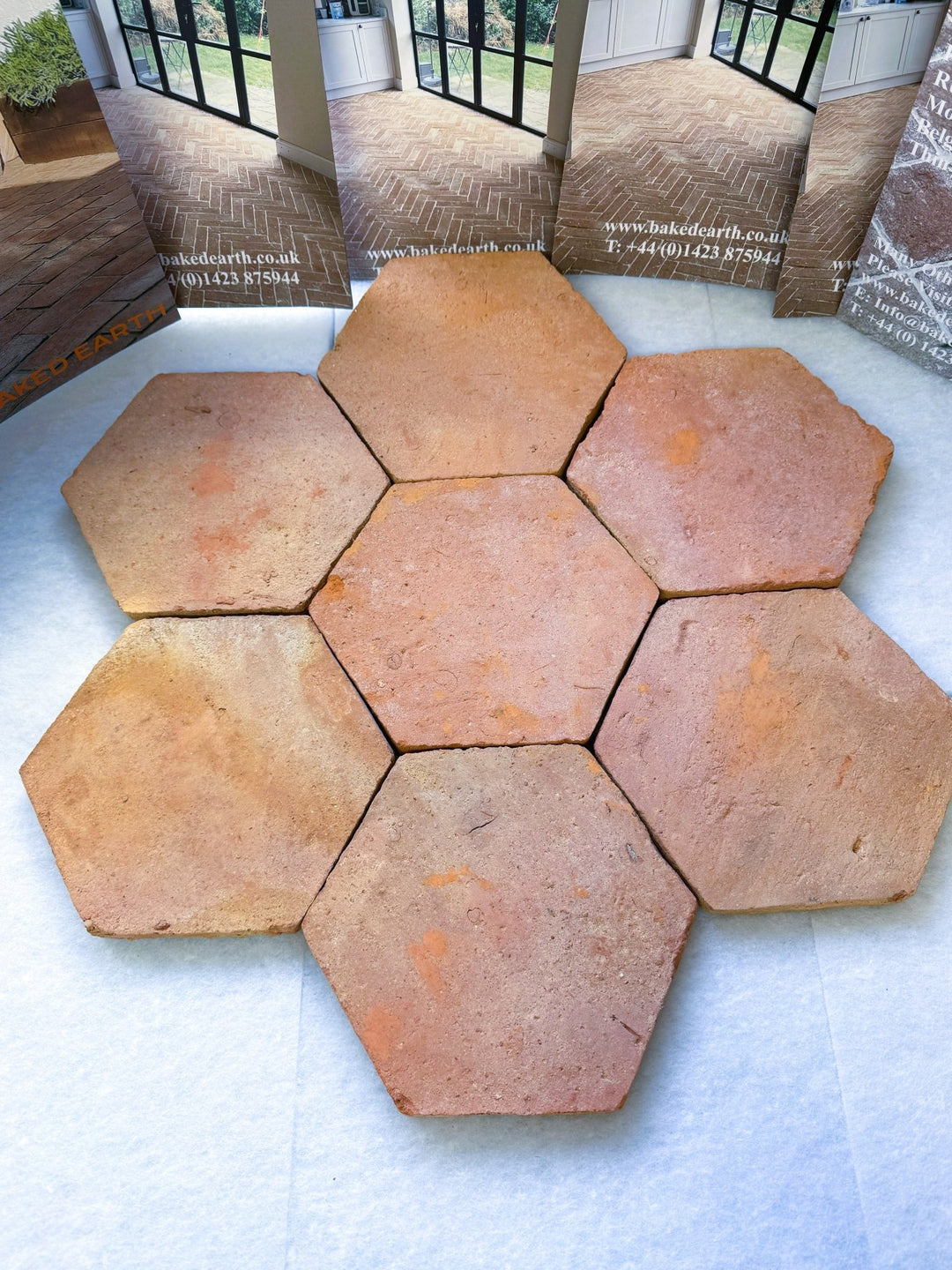 Saint Martin Pale Terracotta Hexagonal Tiles 20 x 20 x 2cm - Baked Earth