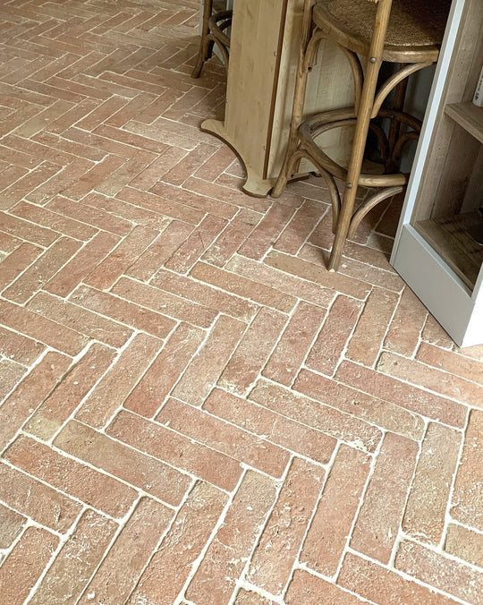 Saint Martin Pale Terracotta Parquet Tiles 7.5 x 30.5 x 2cm - Baked Earth