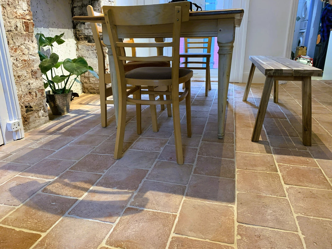 Saint Martin Pale Terracotta Square Tiles 20 × 20 × 2 cm - Baked Earth