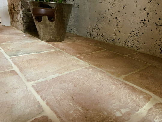 Saint Martin Pale Terracotta Square Tiles 20 × 20 × 2 cm - Baked Earth